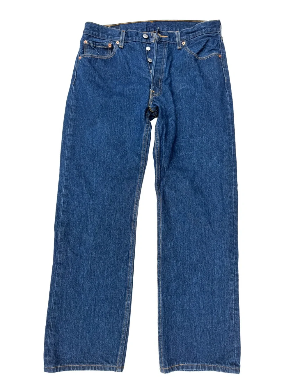 Levi's 501 Original Fit Button Fly Jeans Like New Medium Wash 35x33 Men’s Denim